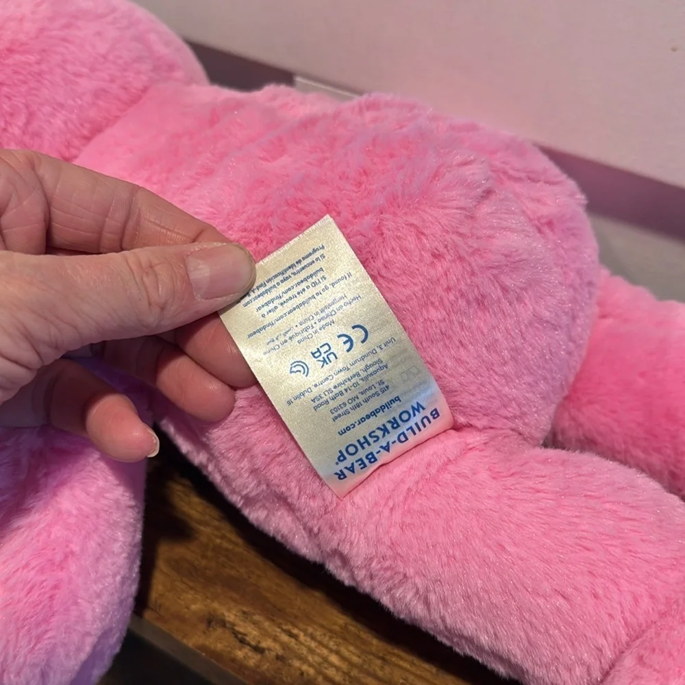 Build A Bear Spring Pink Frog Smile Plush  2022 16" strawberry scented - Picture 6 of 10